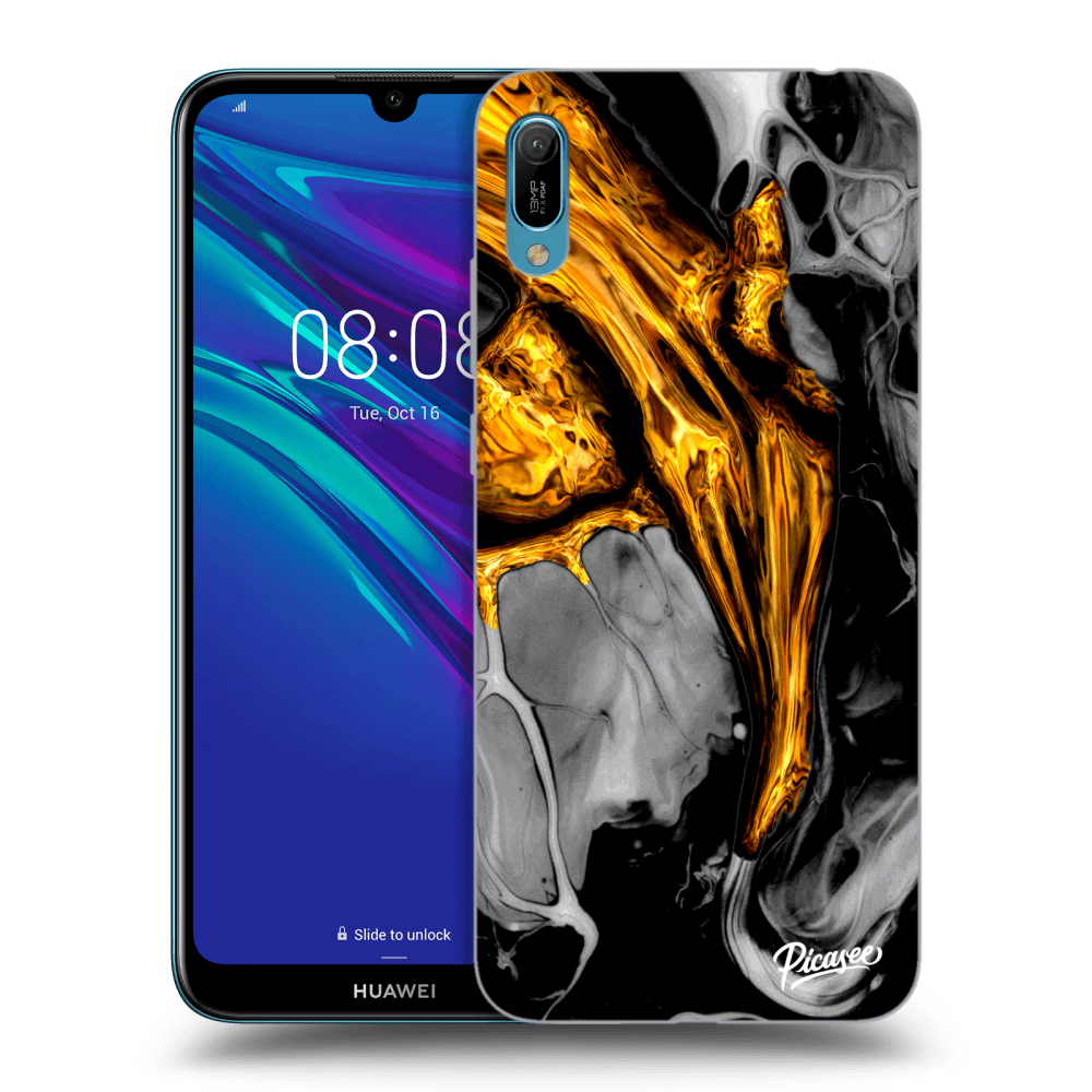 Picasee ULTIMATE CASE pro Huawei Y6 2019 - Black Gold