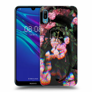 Picasee silikonowe przeźroczyste etui na Huawei Y6 2019 - Rosebush black