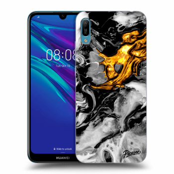 Etui na Huawei Y6 2019 - Black Gold 2