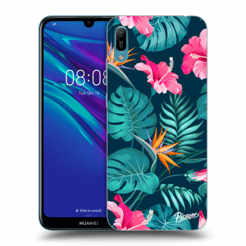 Etui na Huawei Y6 2019 - Pink Monstera