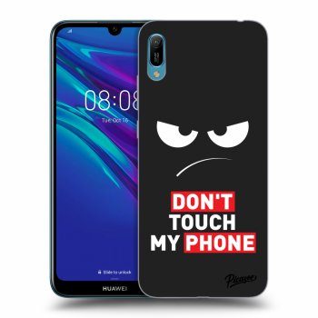 Picasee silikonowe czarne etui na Huawei Y6 2019 - Angry Eyes - Transparent