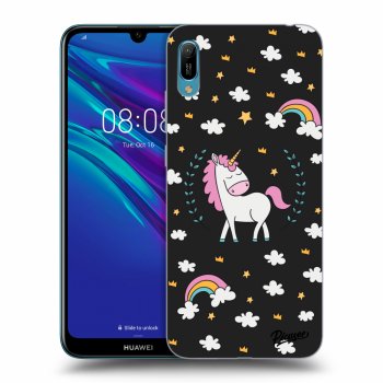 Picasee silikonowe czarne etui na Huawei Y6 2019 - Unicorn star heaven