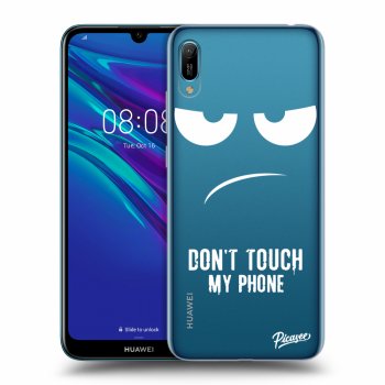 Picasee silikonowe przeźroczyste etui na Huawei Y6 2019 - Don't Touch My Phone