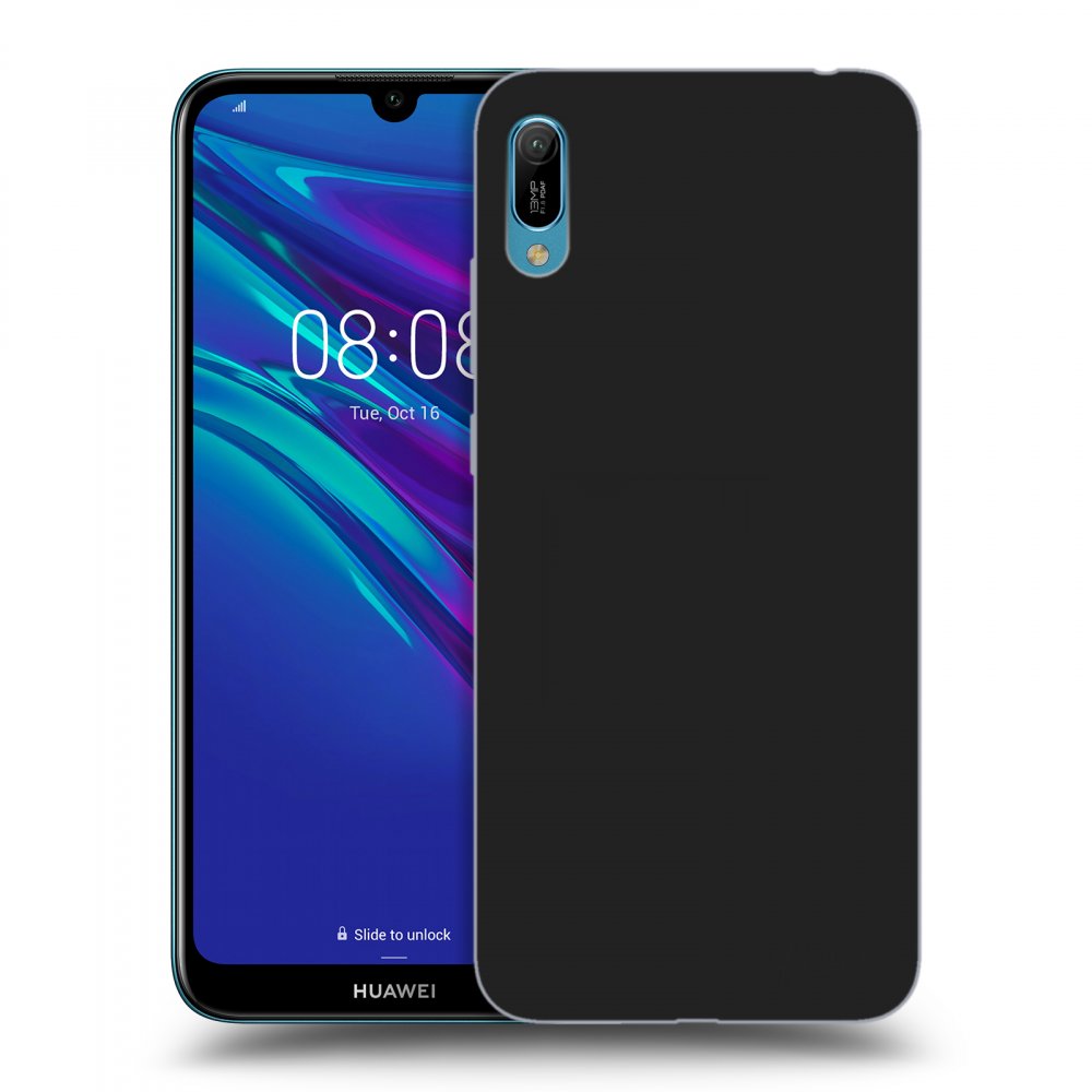 Picasee silikonowe czarne etui na Huawei Y6 2019 - Clear