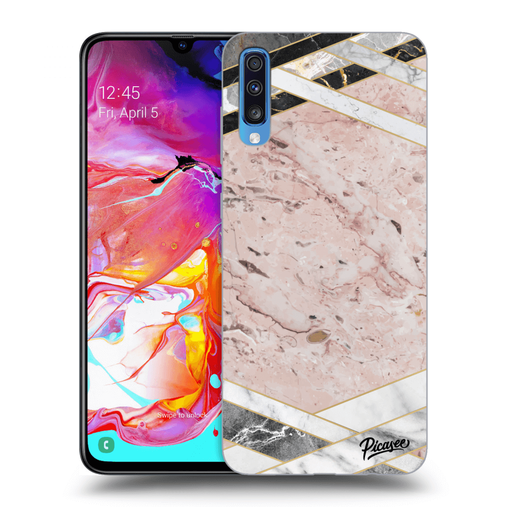 Picasee ULTIMATE CASE pro Samsung Galaxy A70 A705F - Pink geometry