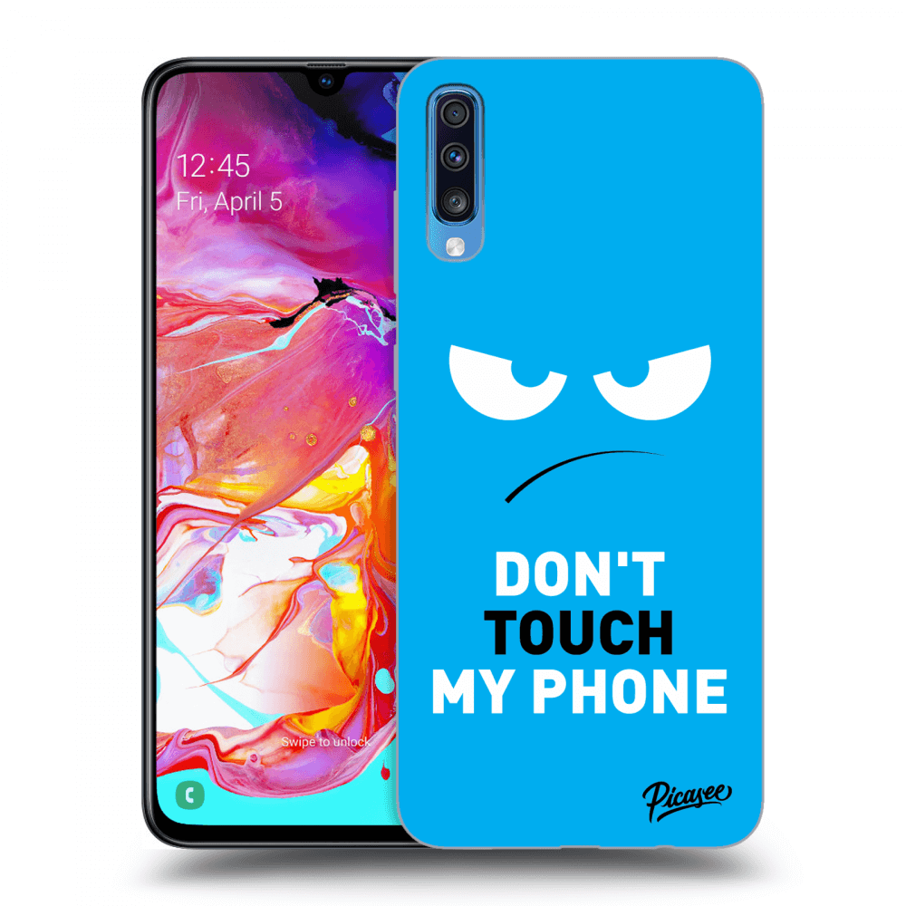 Picasee ULTIMATE CASE pro Samsung Galaxy A70 A705F - Angry Eyes - Blue