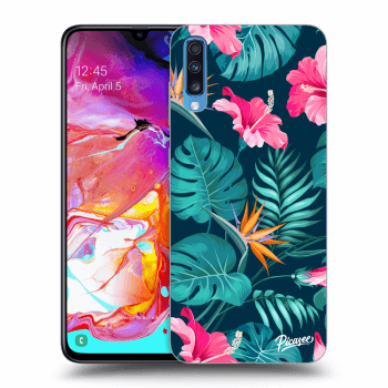 Etui na Samsung Galaxy A70 A705F - Pink Monstera