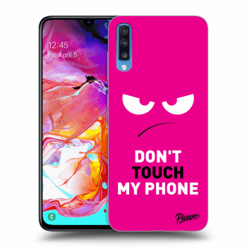 Picasee ULTIMATE CASE pro Samsung Galaxy A70 A705F - Angry Eyes - Pink