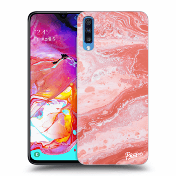 Picasee ULTIMATE CASE pro Samsung Galaxy A70 A705F - Red liquid