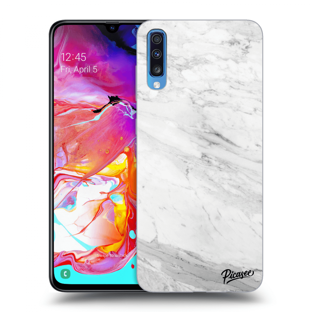 Picasee ULTIMATE CASE pro Samsung Galaxy A70 A705F - White marble