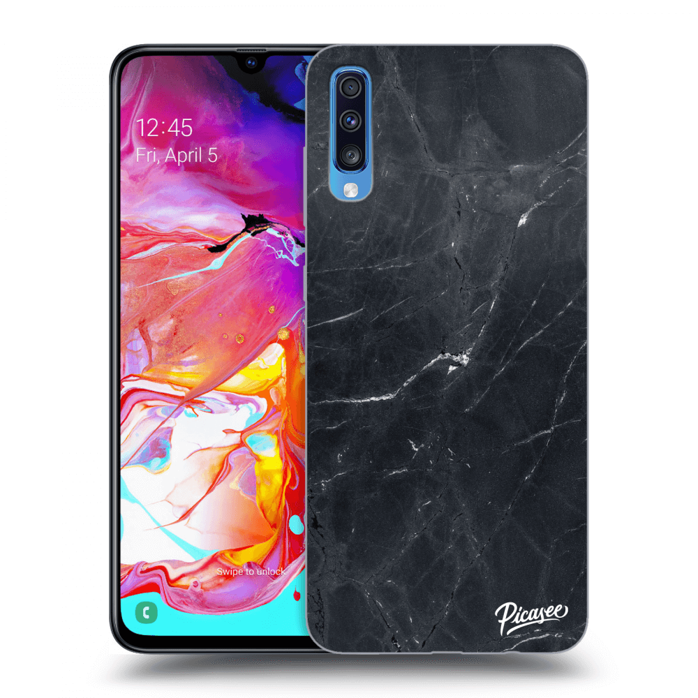 Picasee ULTIMATE CASE pro Samsung Galaxy A70 A705F - Black marble