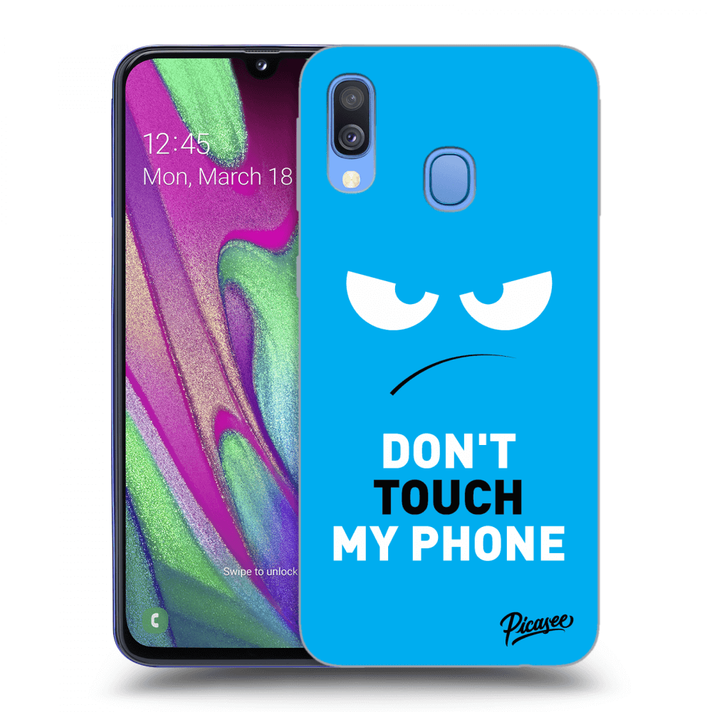 Picasee ULTIMATE CASE pro Samsung Galaxy A40 A405F - Angry Eyes - Blue