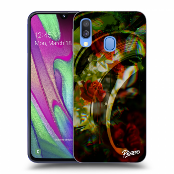 Picasee silikonowe przeźroczyste etui na Samsung Galaxy A40 A405F - Roses color