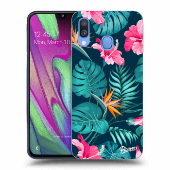 Etui na Samsung Galaxy A40 A405F - Pink Monstera