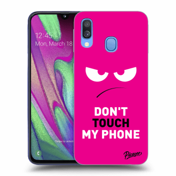 Picasee ULTIMATE CASE pro Samsung Galaxy A40 A405F - Angry Eyes - Pink