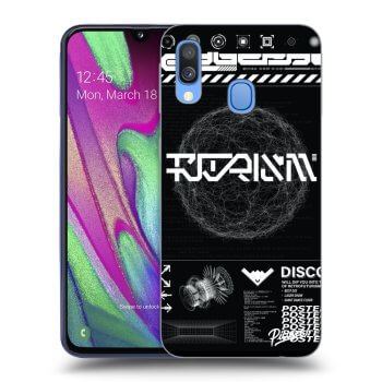 Picasee silikonowe przeźroczyste etui na Samsung Galaxy A40 A405F - BLACK DISCO