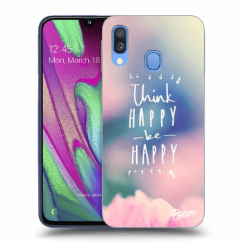 Etui na Samsung Galaxy A40 A405F - Think happy be happy