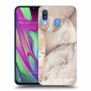 Etui na Samsung Galaxy A40 A405F - Cream marble