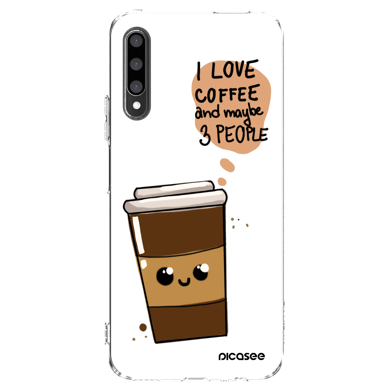 Picasee silikonowe przeźroczyste etui na Honor 9X Pro - Cute coffee