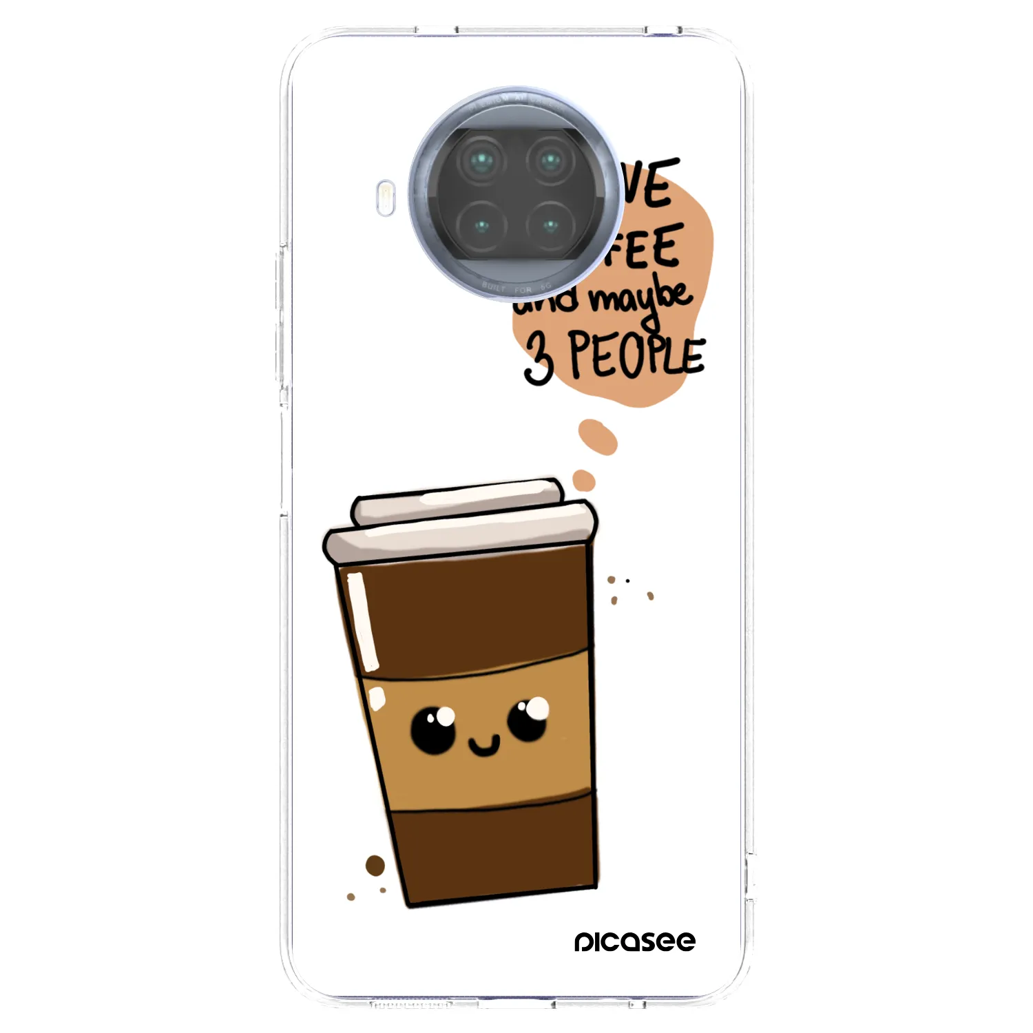 Picasee silikonowe przeźroczyste etui na Xiaomi Mi 10T Lite - Cute coffee