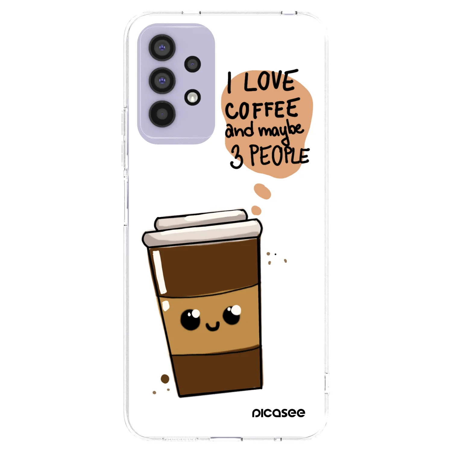 Picasee silikonowe przeźroczyste etui na Samsung Galaxy A32 4G SM-A325F - Cute coffee