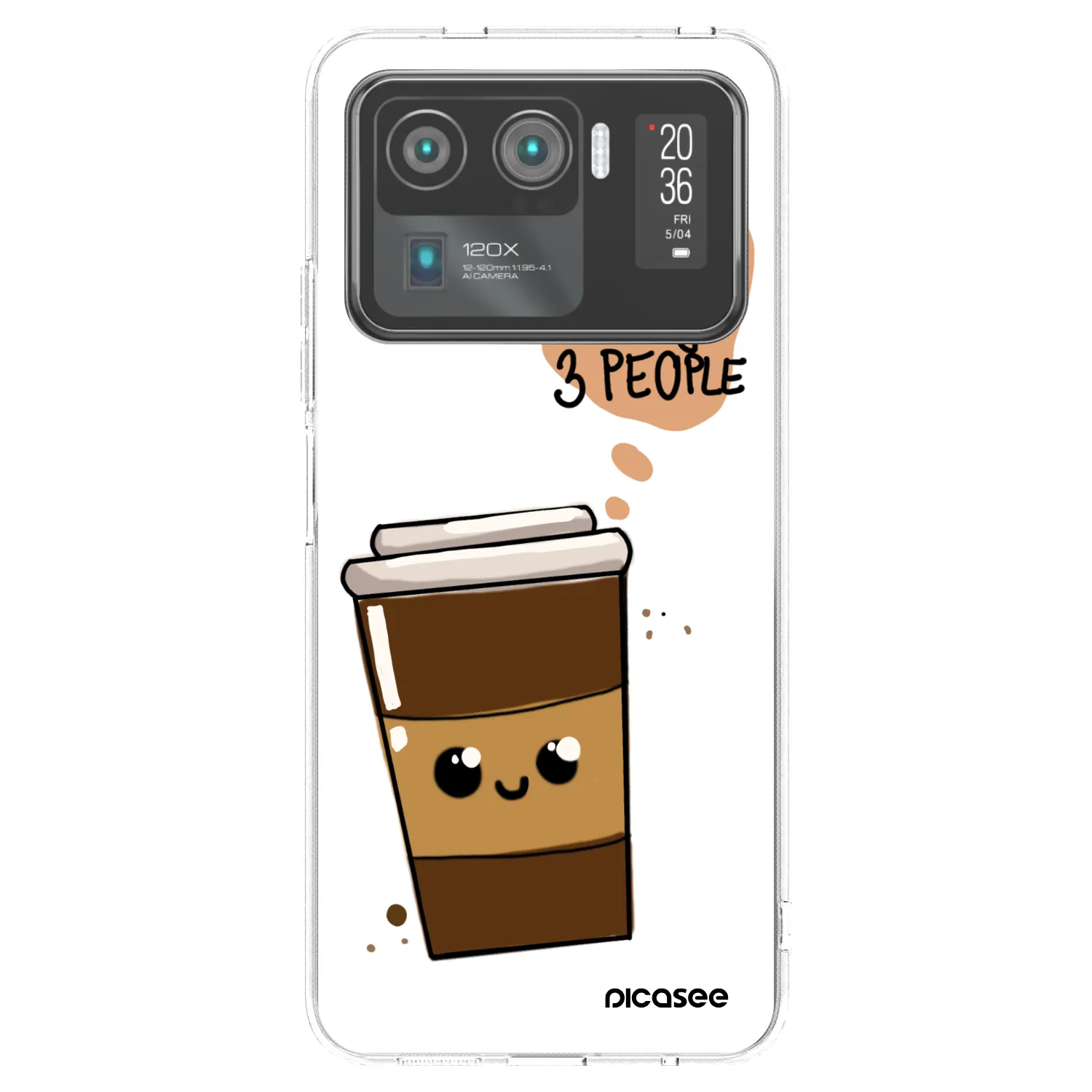 Picasee silikonowe przeźroczyste etui na Xiaomi Mi 11 Ultra - Cute coffee