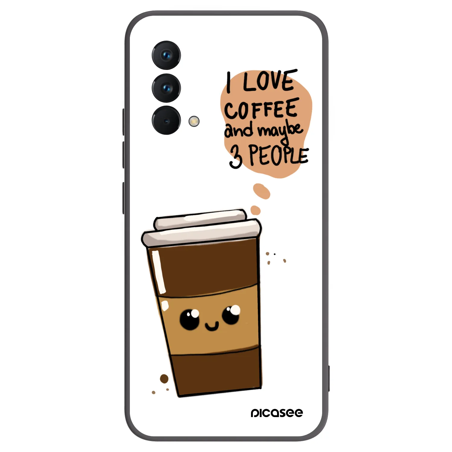 Picasee silikonowe czarne etui na Realme GT Master Edition 5G - Cute coffee