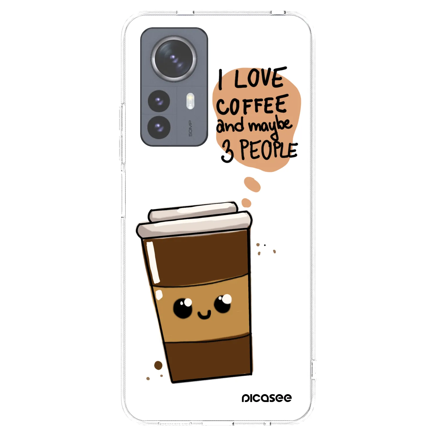Picasee silikonowe przeźroczyste etui na Xiaomi 12 Pro - Cute coffee