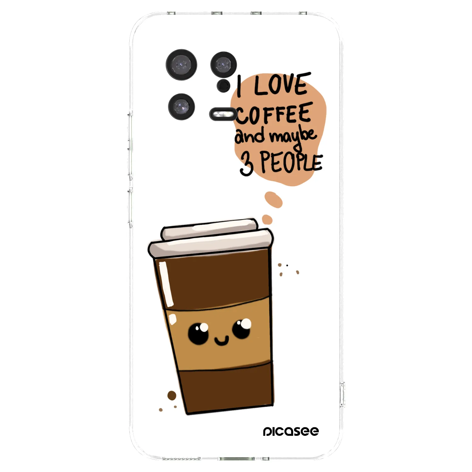 Picasee silikonowe przeźroczyste etui na Xiaomi 13 - Cute coffee