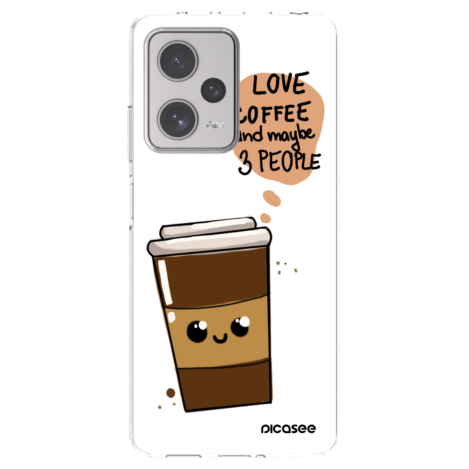 Picasee silikonowe przeźroczyste etui na Xiaomi Redmi Note 12 Pro+ 5G - Cute coffee