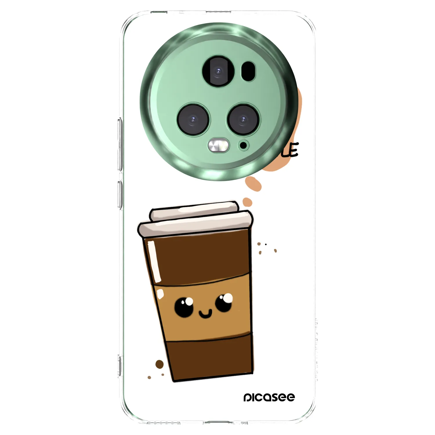 Picasee silikonowe przeźroczyste etui na Honor Magic5 Pro - Cute coffee