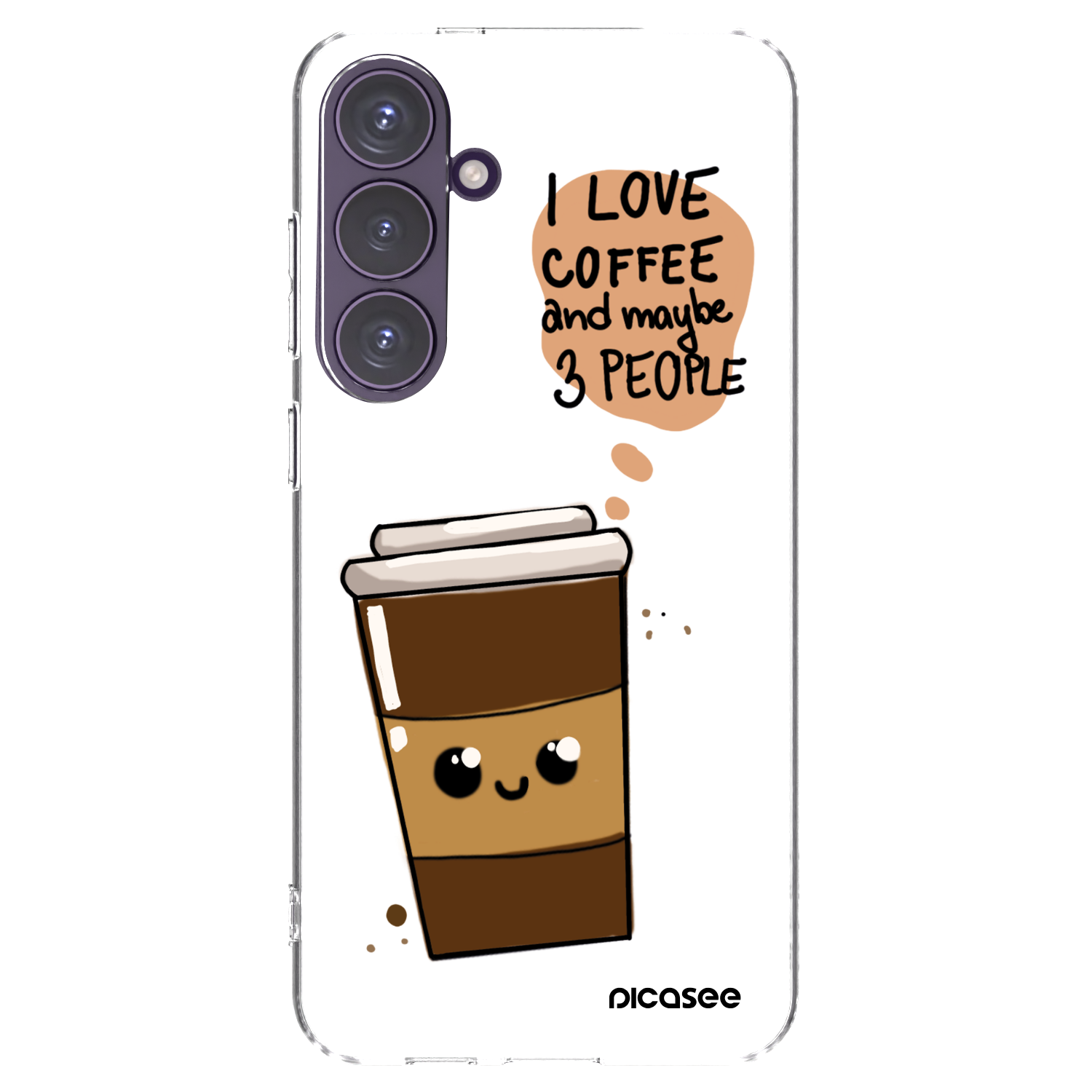 Picasee silikonowe przeźroczyste etui na Samsung Galaxy S24+ S926B 5G - Cute coffee