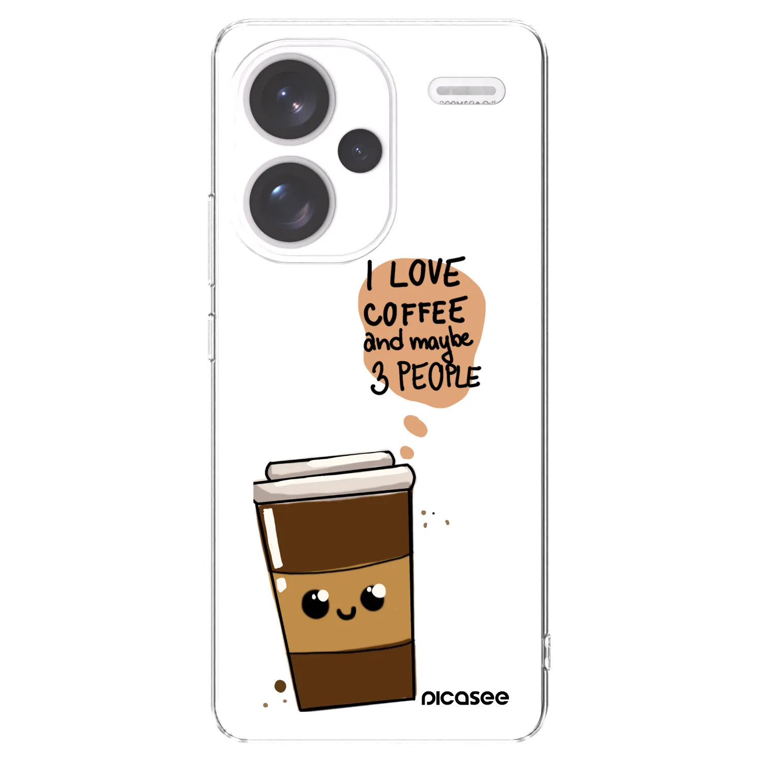 Picasee silikonowe przeźroczyste etui na Xiaomi Redmi Note 13 Pro+ 5G - Cute coffee