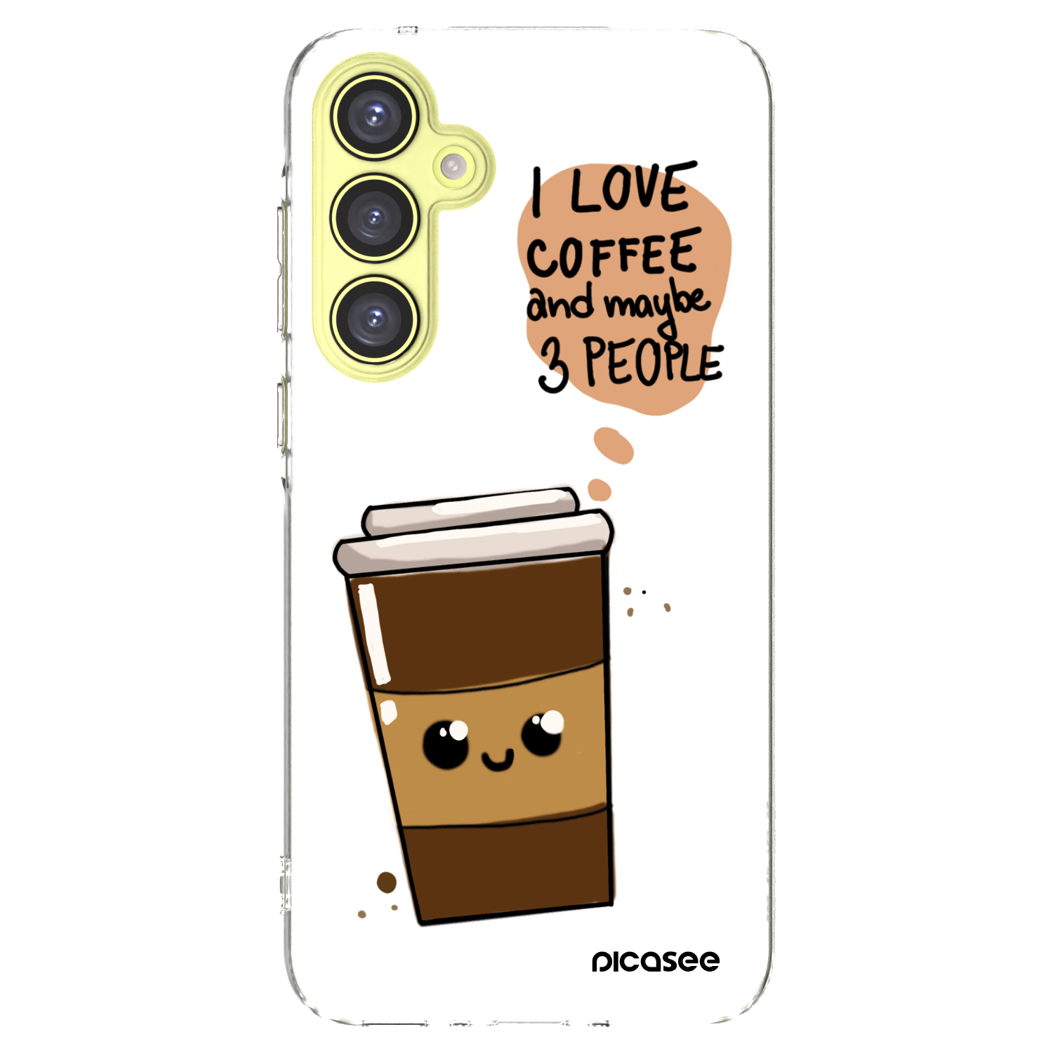 Picasee silikonowe przeźroczyste etui na Samsung Galaxy A35 5G A356B - Cute coffee