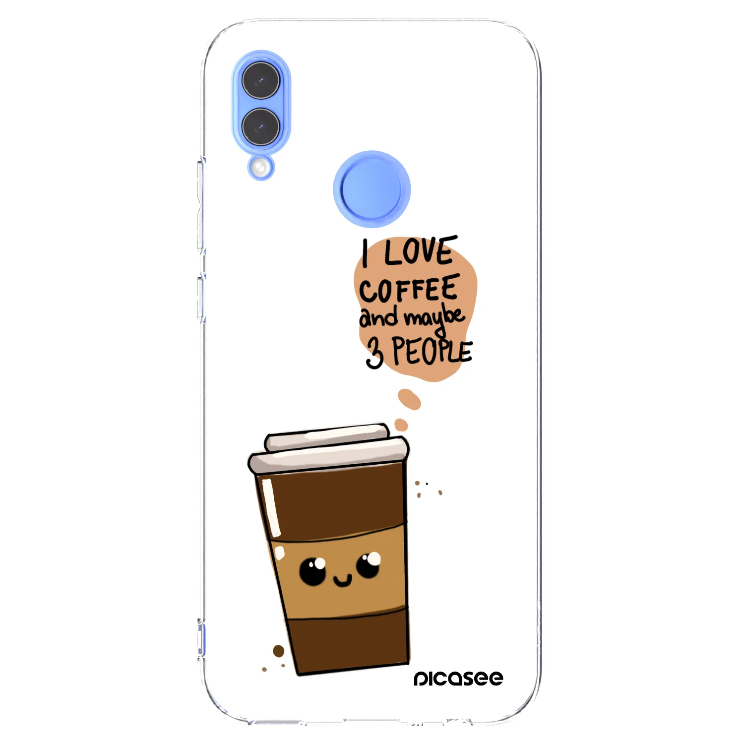 Picasee silikonowe przeźroczyste etui na Huawei P Smart 2019 - Cute coffee