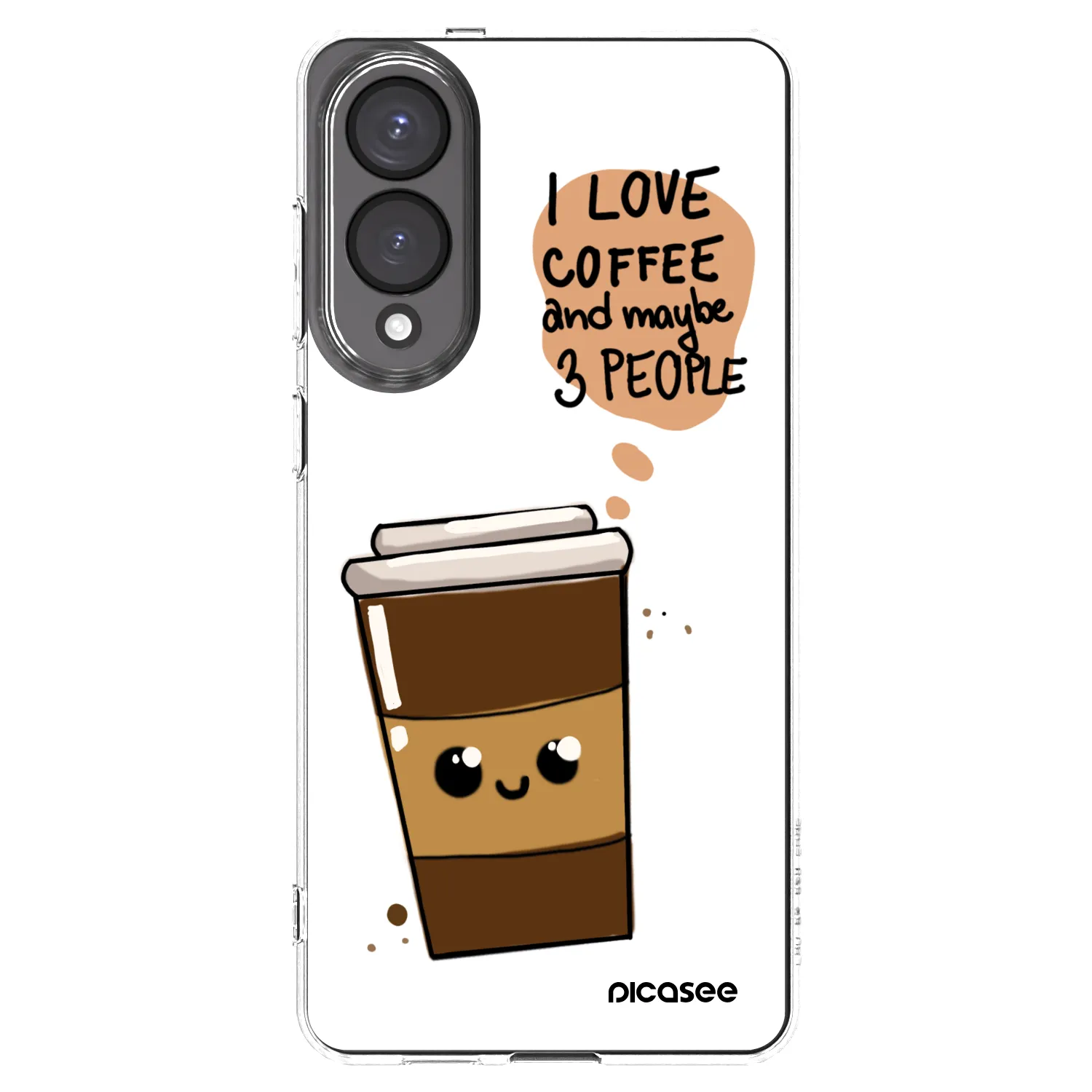 Picasee silikonowe przeźroczyste etui na Samsung Galaxy S25 Edge 5G - Cute coffee