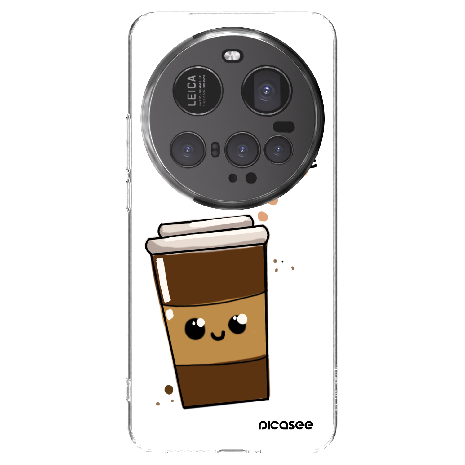 Picasee silikonowe przeźroczyste etui na Xiaomi 15 Ultra - Cute coffee