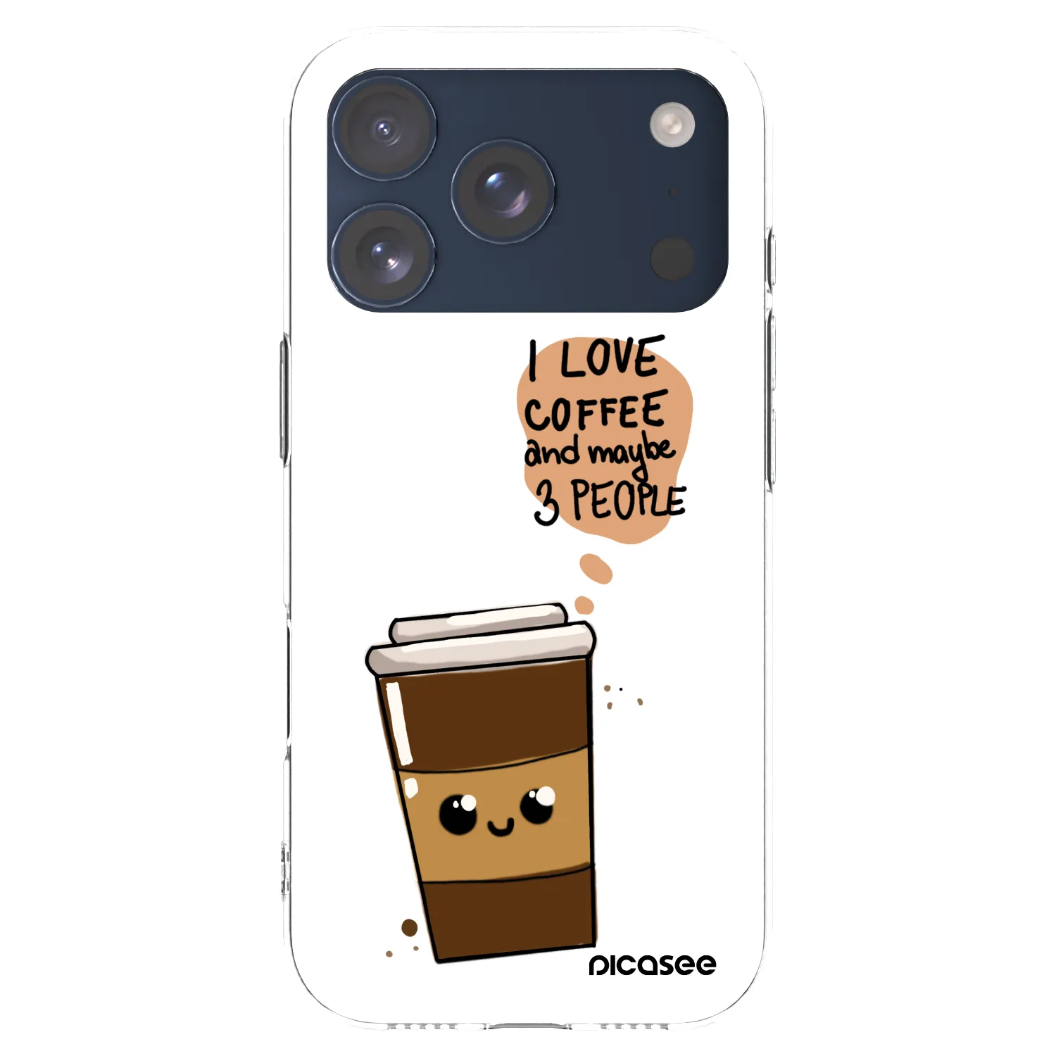 Picasee silikonowe przeźroczyste etui na Apple iPhone 17 Pro - Cute coffee