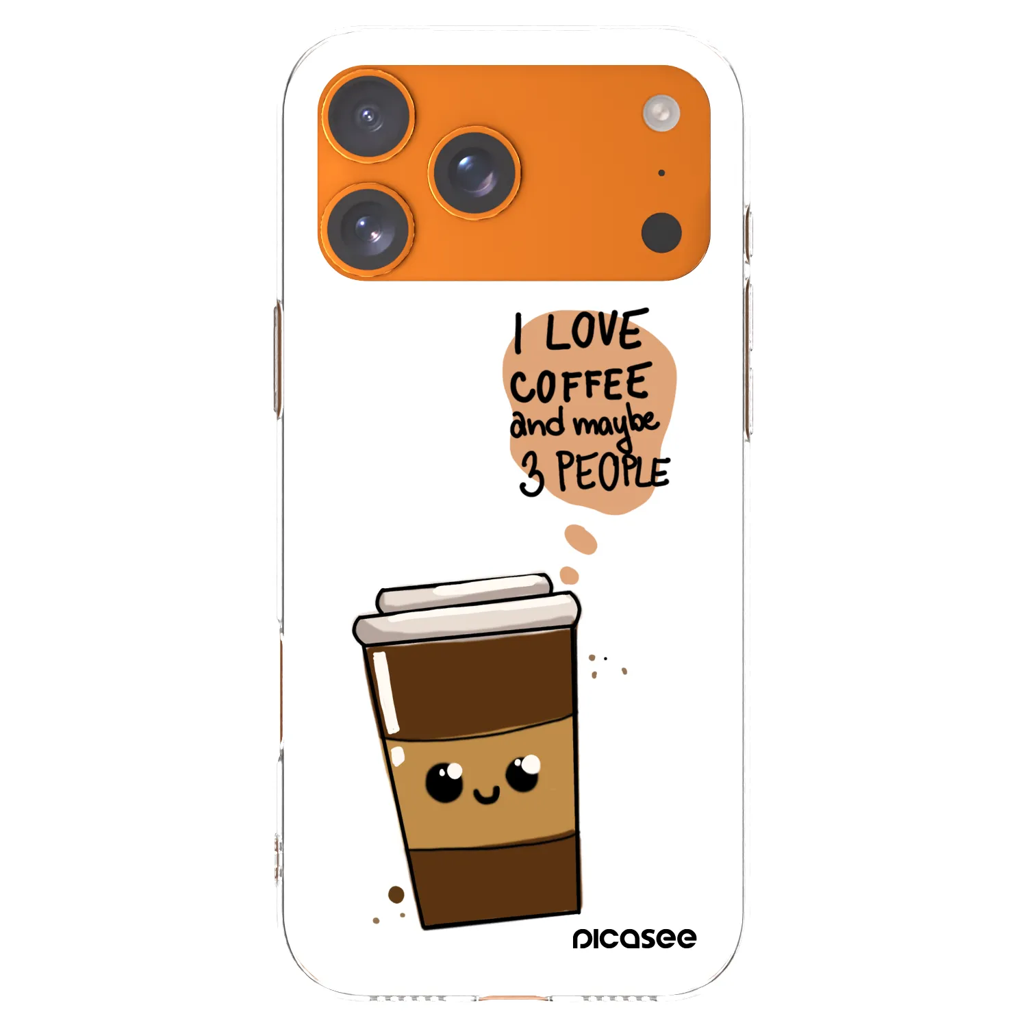 Picasee silikonowe przeźroczyste etui na Apple iPhone 17 Pro Max - Cute coffee