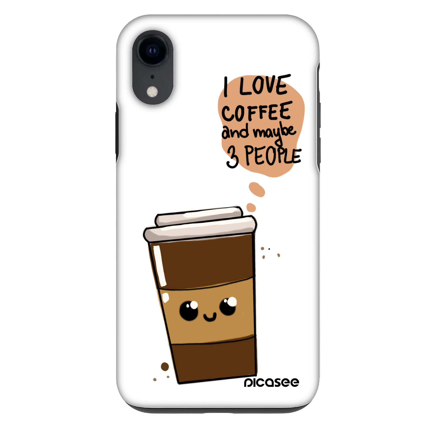Picasee Fashion Case na Apple iPhone XR - Cute coffee
