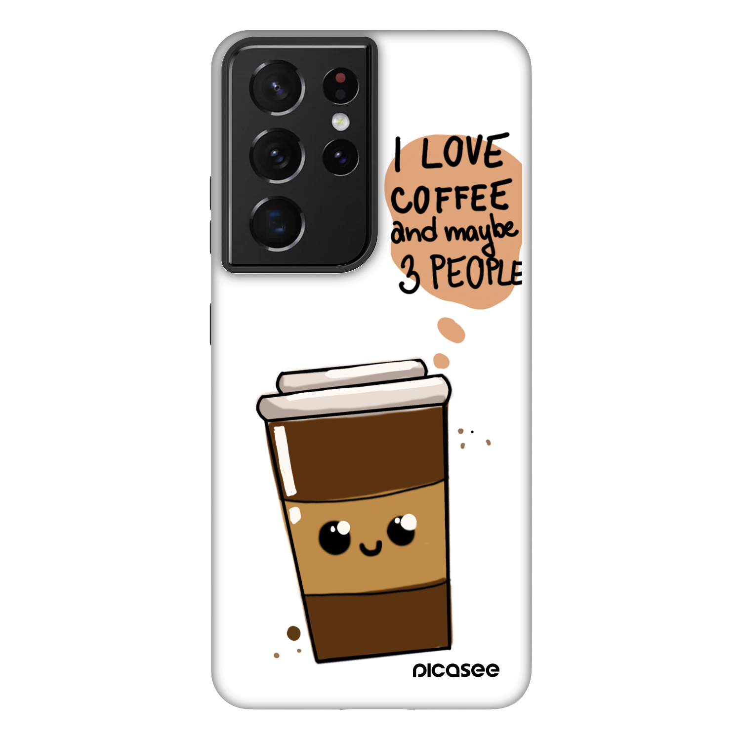 Picasee Fashion Case na Samsung Galaxy S21 Ultra 5G G998B - Cute coffee