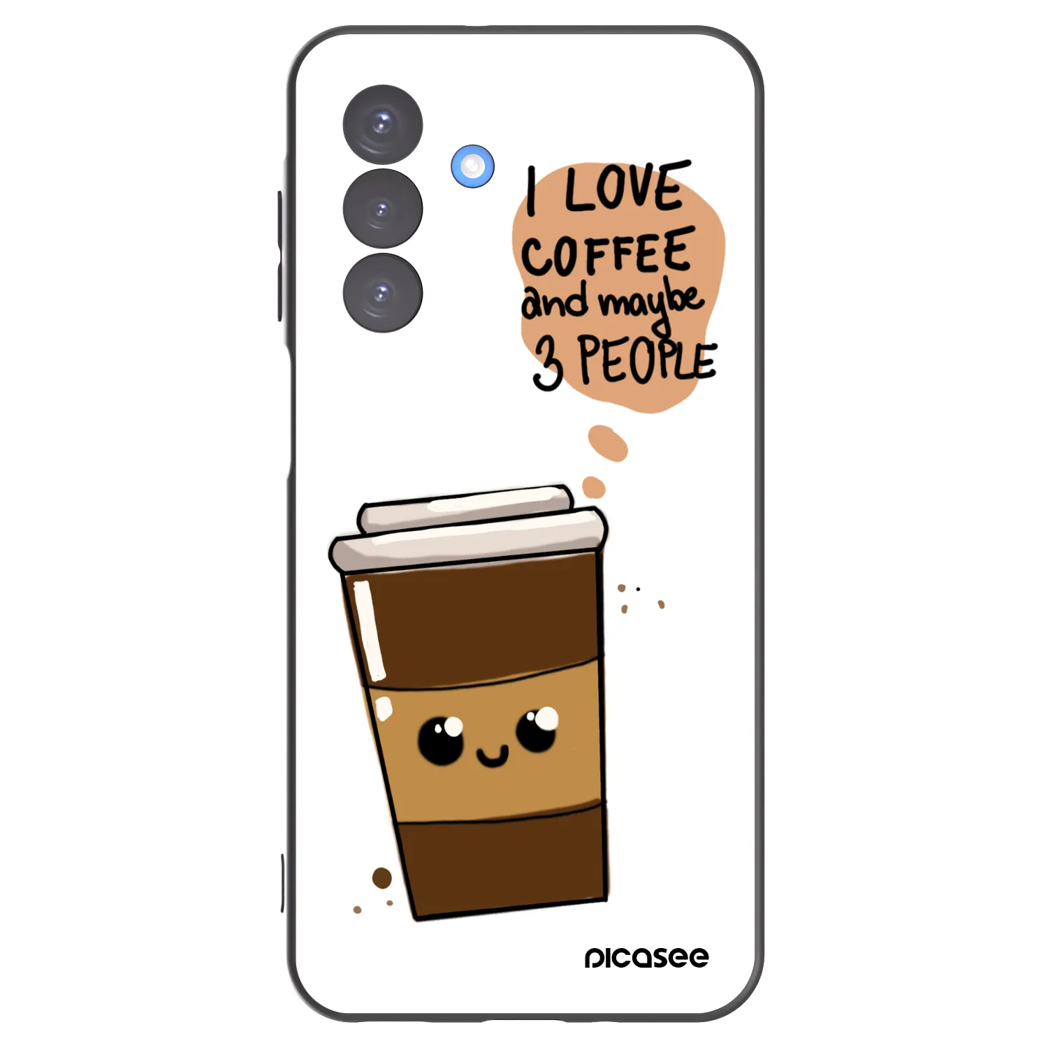 Picasee silikonowe czarne etui na Samsung Galaxy A17 5G - Cute coffee
