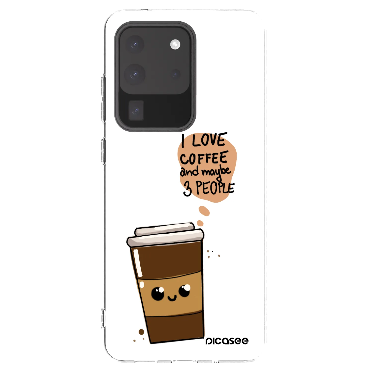 Picasee silikonowe przeźroczyste etui na Samsung Galaxy S20 Ultra 5G G988F - Cute coffee