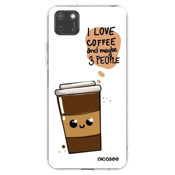Picasee silikonowe przeźroczyste etui na Huawei Y5P - Cute coffee