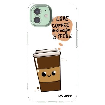 Picasee silikonowe przeźroczyste etui na Apple iPhone 12 Pro - Cute coffee
