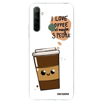 Picasee silikonowe przeźroczyste etui na Realme 6i - Cute coffee