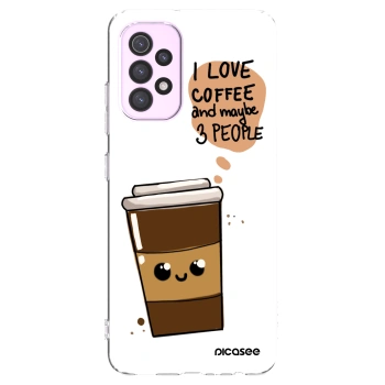 Picasee silikonowe przeźroczyste etui na Samsung Galaxy A32 5G A326B - Cute coffee