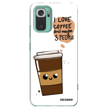 Picasee silikonowe przeźroczyste etui na Xiaomi Redmi Note 10 Pro - Cute coffee