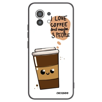 Picasee silikonowe czarne etui na Xiaomi Mi 11 - Cute coffee