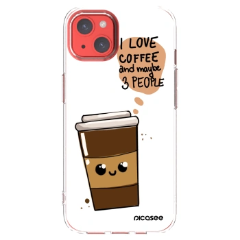 Picasee silikonowe przeźroczyste etui na Apple iPhone 13 - Cute coffee